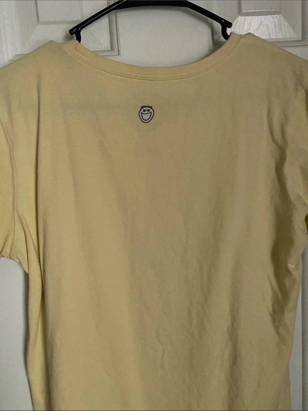 Life Is Good Pale Yellow Short Sleeve Tee with Pink and Blue Sun Graphic - Picture 5 of 5